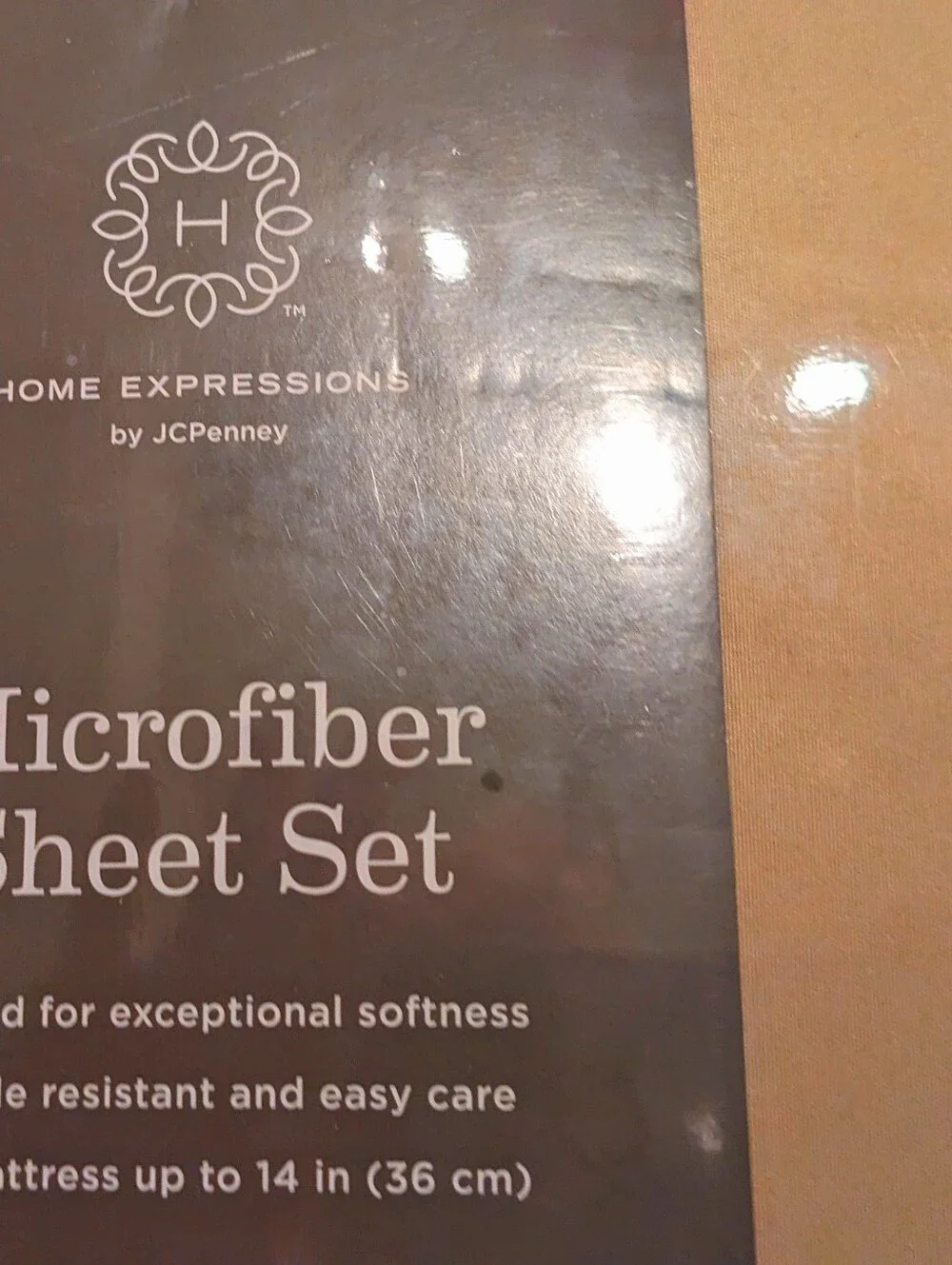 Expressions Microfiber Sheet Set - Beige/Tan